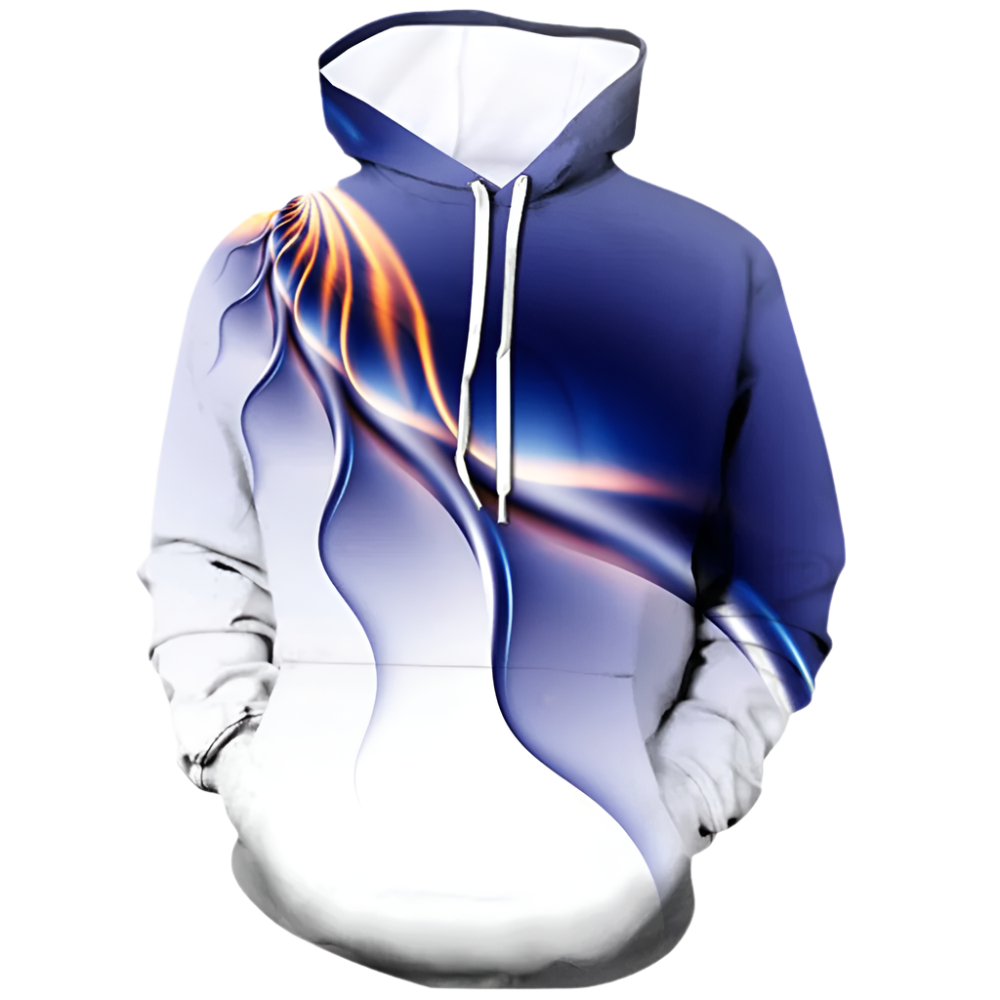 Lucid - 3D-geprinte Futuristische Hoodie voor Mannen