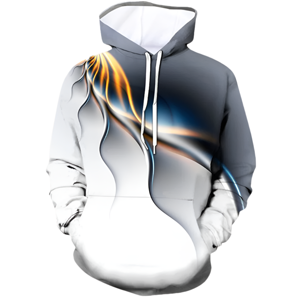 Lucid - 3D-geprinte Futuristische Hoodie voor Mannen