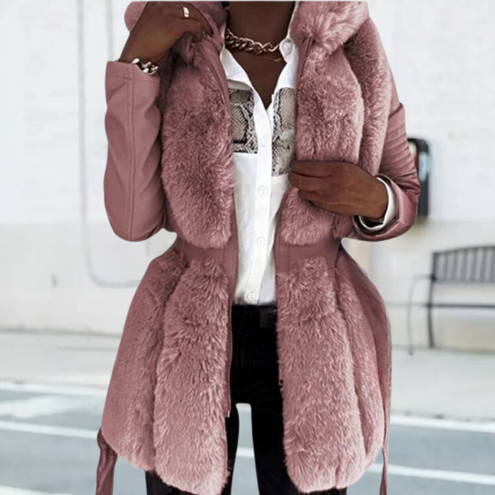 Isabella – Luxe Jas met Kap voor Dames