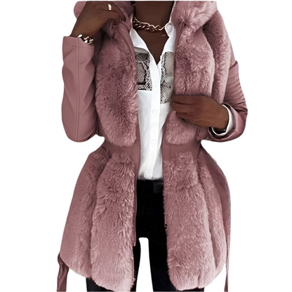 Isabella – Luxe Jas met Kap voor Dames